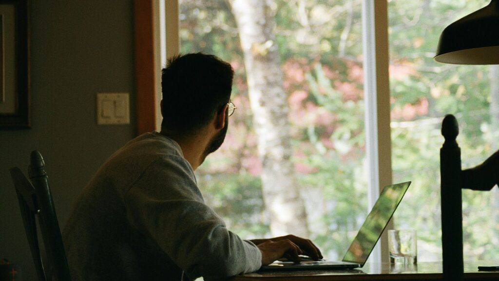 Person working from home